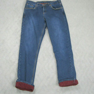 W's River & Rose Relaxed Fleece-Lined Jeans 12